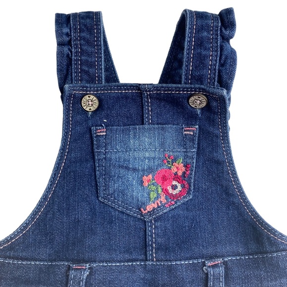 Levis Infant Skirtall Denim Dress - Size 18M - Picture 3 of 7